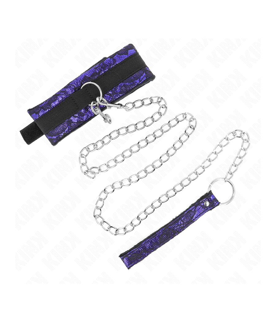 KINK - SHORT VELVET LACE NECKLACE WITH BELT 105 CM WITH NYLON TRIM 44 X 5.5 CM