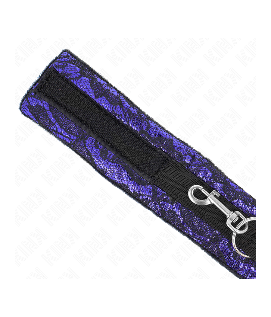 KINK - COLLIER COURT EN DENTELLE DE VELOURS AVEC CEINTURE 105 CM AVEC GARNITURE EN NYLON 44 X 5,5 CM