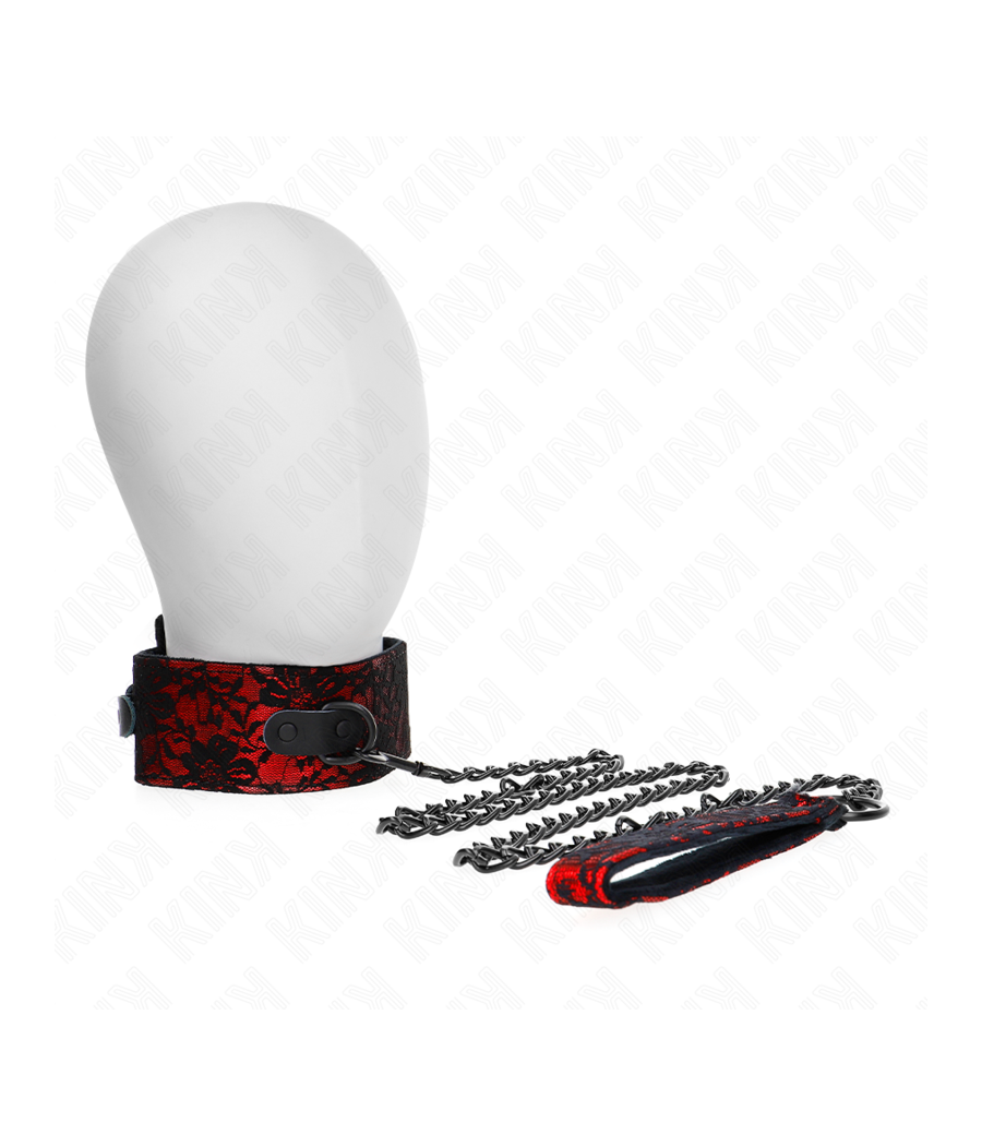 KINK - COLAR DE RENDA COM CINTO COM CINTO DE COURO REAL 105 CM / 44 X 5,5 CM