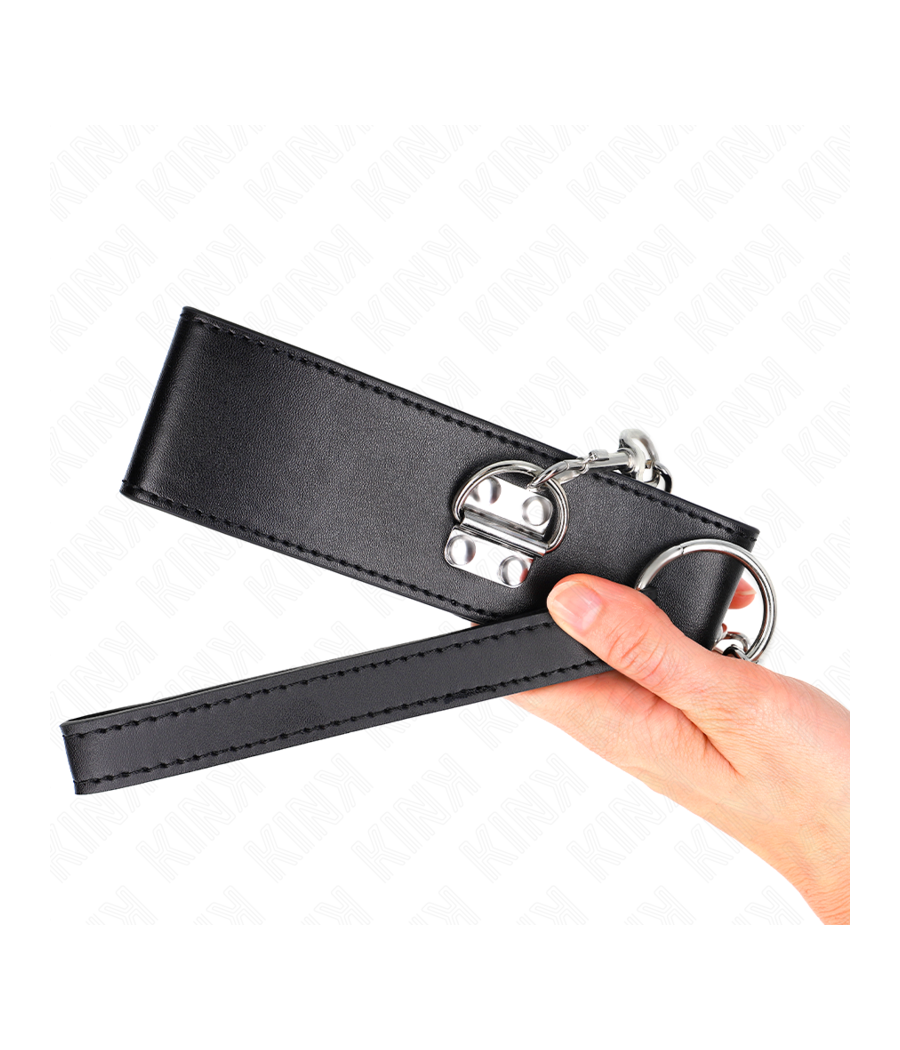 KINK - NECKLACE WITH BELT 65 CM WITH WIDE BLACK STRAP ADJUSTABLE 33.5-41 CM X 5 CM