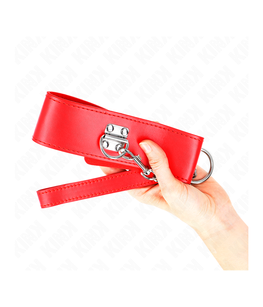 KINK - COLLAR CON CORREA 65 CM ANCHO ROJO AJUSTABLE 33.5-41 CM X 5 CM