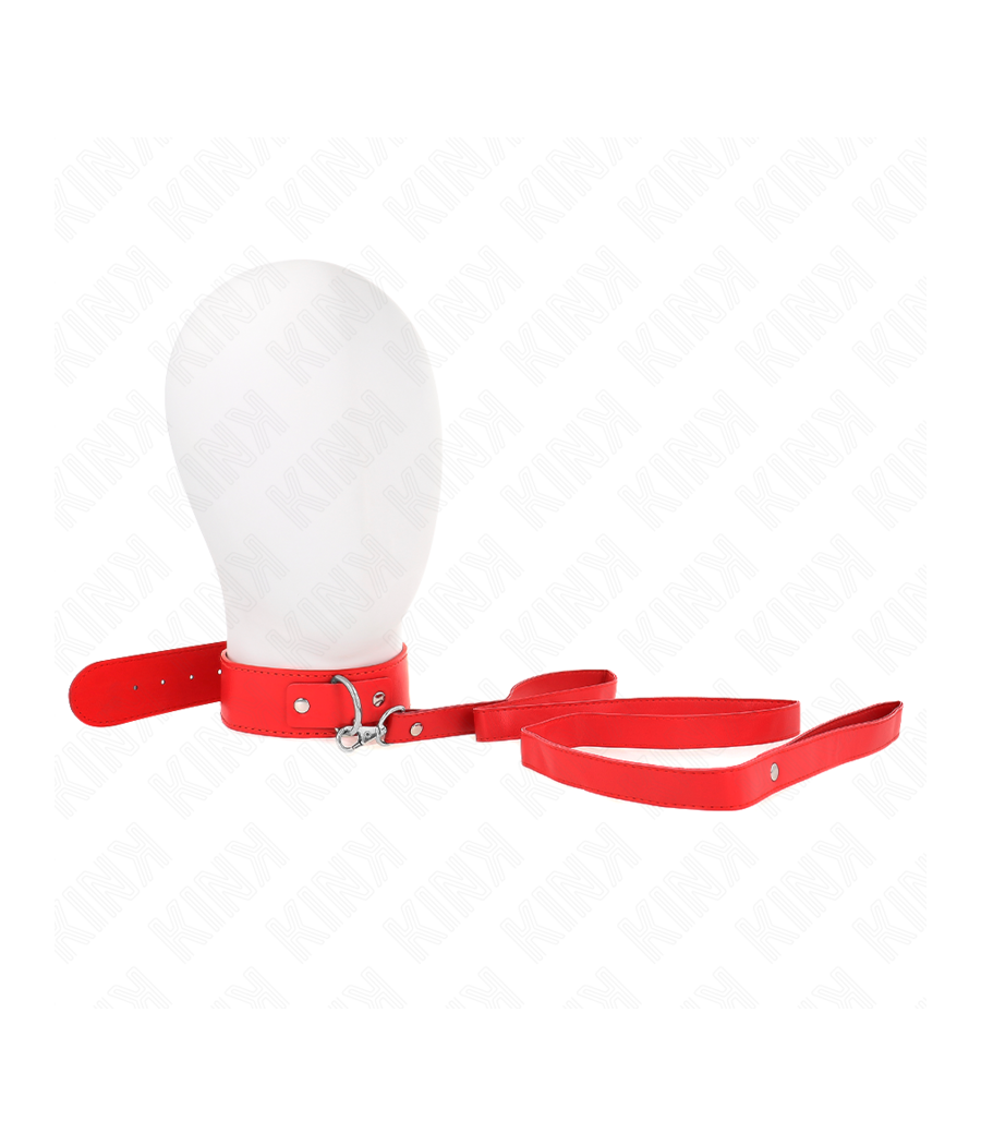 KINK - COLLANA CON CINTURA 116 CM ROJO CINTURINO REGOLABILE 32-50 CM X 8 CM