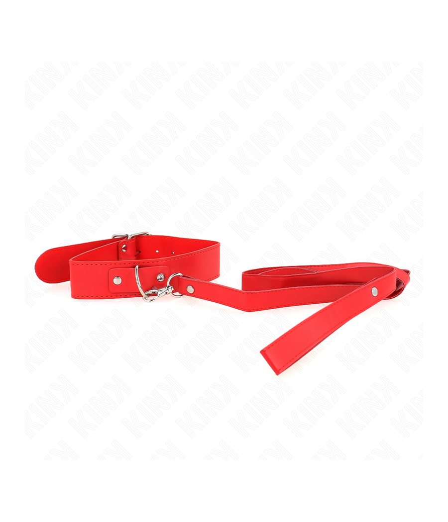 KINK - COLLAR CON CORREA 116 CM FINO ROJO AJUSTABLE 32-50 CM X 8 CM