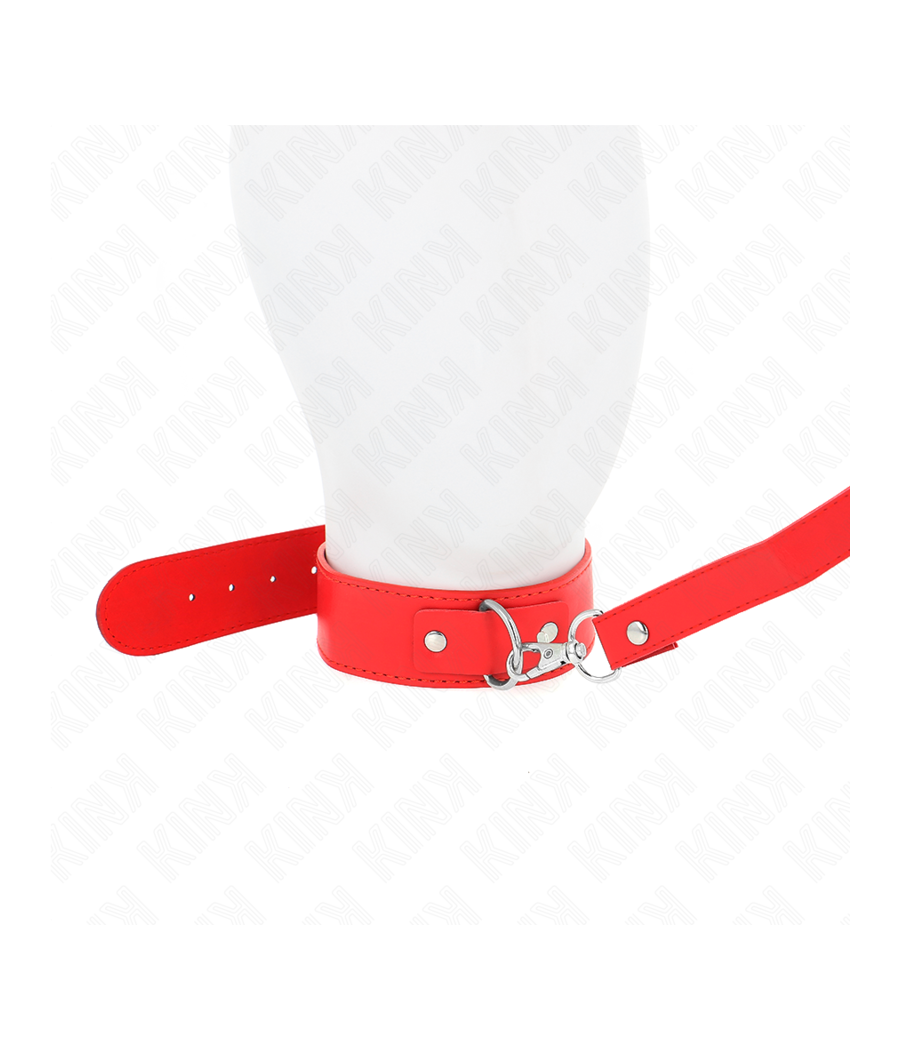 KINK - COLLAR CON CORREA 116 CM FINO ROJO AJUSTABLE 32-50 CM X 8 CM