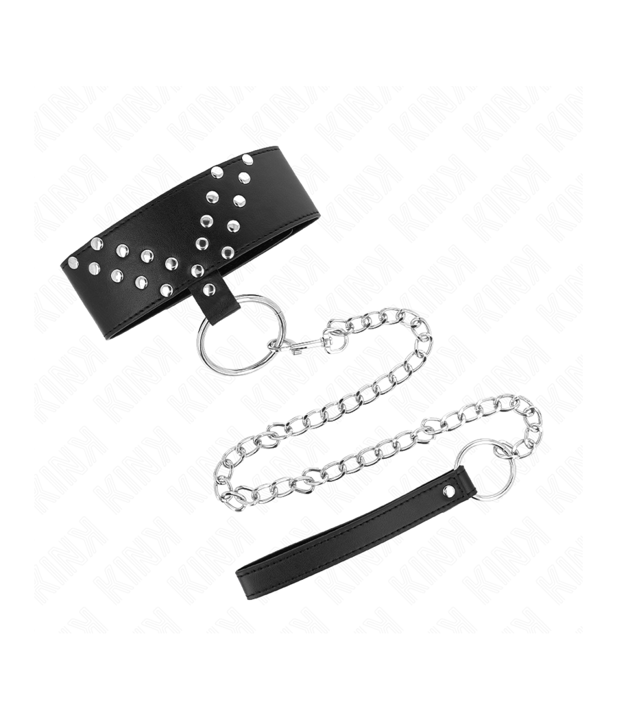 KINK - COLLIER AVEC CEINTURE 65 CM AVEC RIVET V RÉGLABLE 36-43 CM X 5 CM