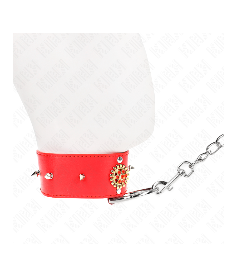KINK - COLLAR CON CORREA 65 CM CUELLO DE DIAMANTES ROJO AJUSTABLE 35-51 CM X 7 CM