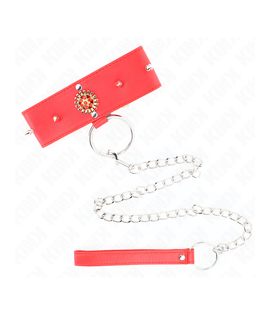 KINK - COLLANA DI DIAMANTI ROSSI CON CINTURA 65 CM REGOLABILE 35-51 CM X 7 CM