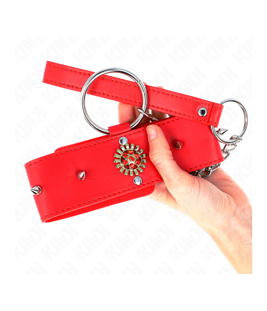 KINK - COLLANA DI DIAMANTI ROSSI CON CINTURA 65 CM REGOLABILE 35-51 CM X 7 CM