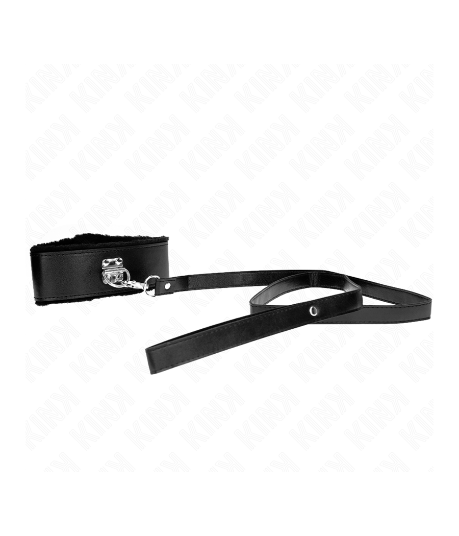 KINK - COLLAR CON CORREA 116 CM CON TACHUELAS PLATEADAS MODELO 4 NEGRO AJUSTABLE 40-48 CM X 6 CM