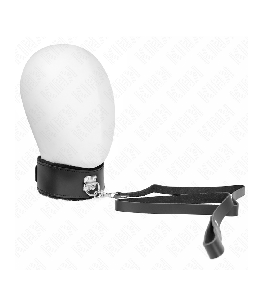 KINK - COLLIER AVEC CEINTURE 116 CM AVEC BRACELET EN CUIR NOIR AJUSTABLE 40-48 CM X 6 CM