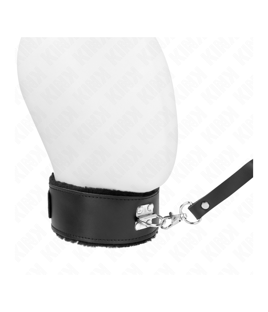 KINK - COLLIER AVEC CEINTURE 116 CM AVEC BRACELET EN CUIR NOIR AJUSTABLE 40-48 CM X 6 CM
