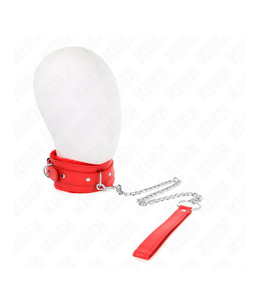 KINK - COLAR COM TRELA 65 CM COM RESTRIÇÕES VERMELHO 36-42 CM X 5,5 CM
