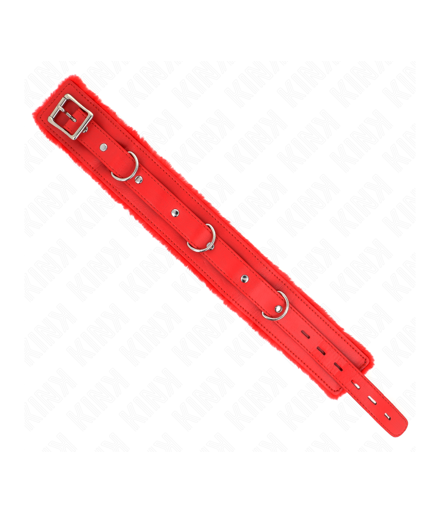 KINK - COLLAR WITH LEASH 65 CM WITH RESTRICTIONS RED 36-42 CM X 5.5 CM