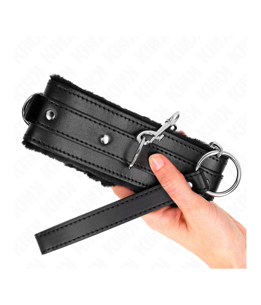 KINK - COLLIER AVEC LAISSE 65 CM AVEC RESTRICTIONS NOIR 36-42 CM X 5,5 CM