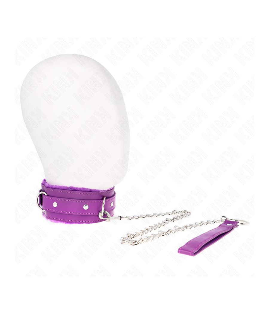 KINK - COLAR COM TRELA 65 CM COM RESTRIÇÕES ROXO 36-42 CM X 5,5 CM