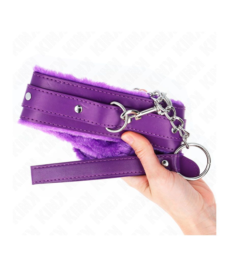 KINK - COLLIER AVEC LAISSE 65 CM AVEC RESTRICTIONS VIOLET 36-42 CM X 5,5 CM