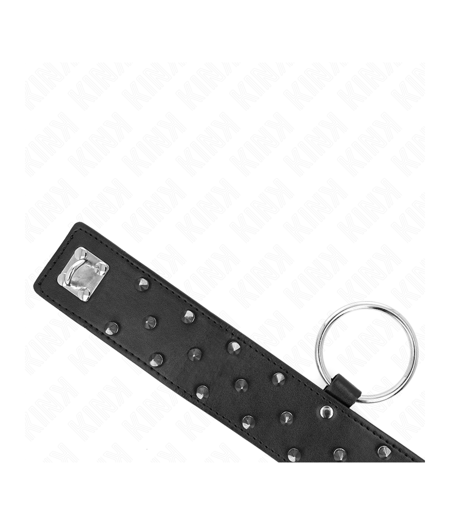 KINK - NECKLACE WITH LEASH 65 CM WITH SILVER STUDS MODEL 5 ADJUSTABLE 36-43 CM X 5 CM