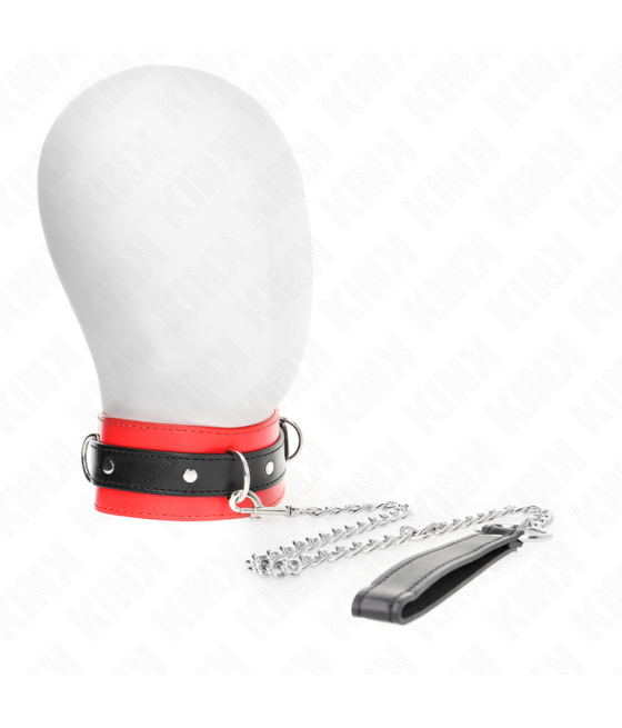 KINK - HALSBAND MIT GÜRTEL 65 CM MIT RIEMEN ROT 54 X 4,5 CM