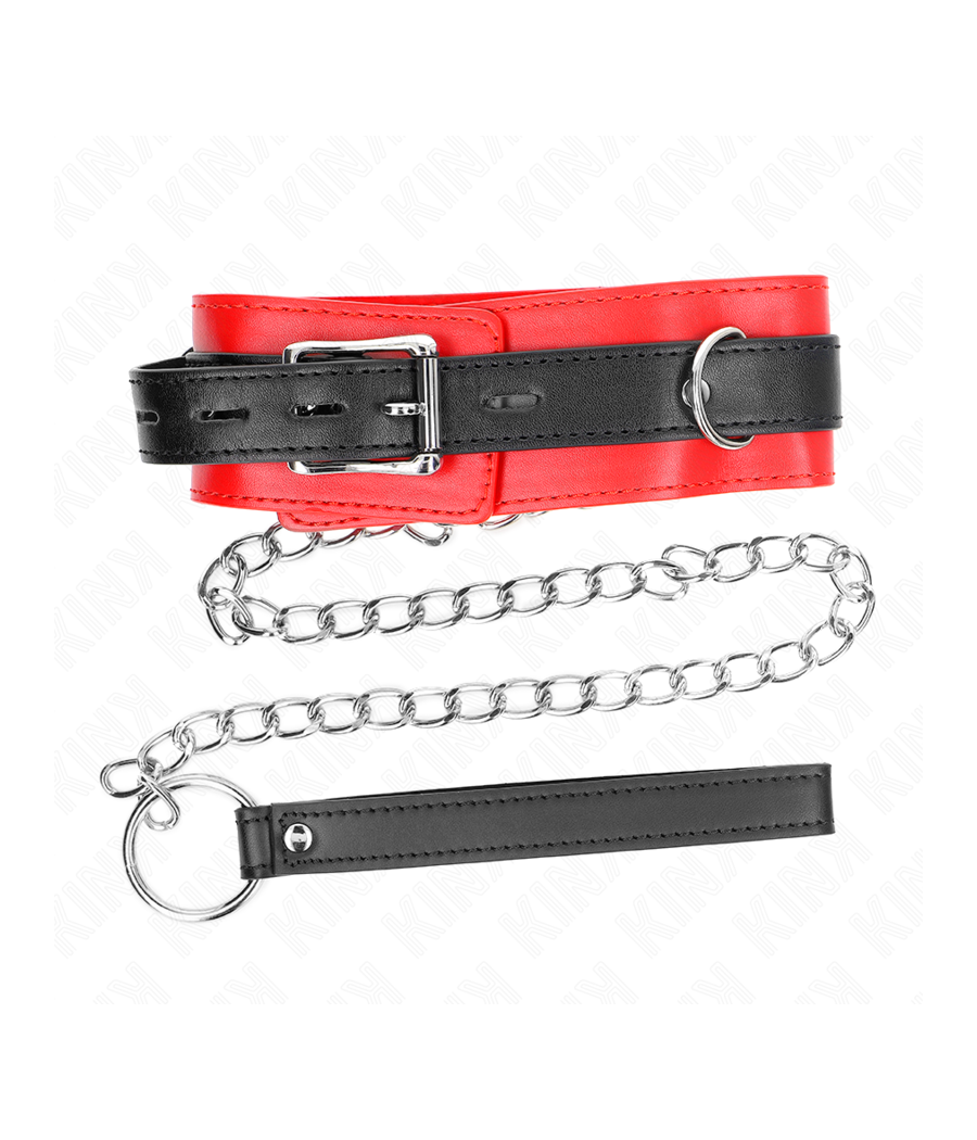 KINK - COLLIER AVEC CEINTURE 65 CM AVEC SANGLE ROUGE 54 X 4,5 CM
