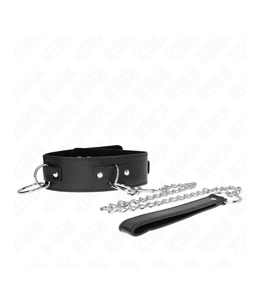 KINK - COLLANA CON GUINZAGLIO 65 CM 3 MODELLO ANELLI 2 REGOLABILE 36-43 CM X 5 CM