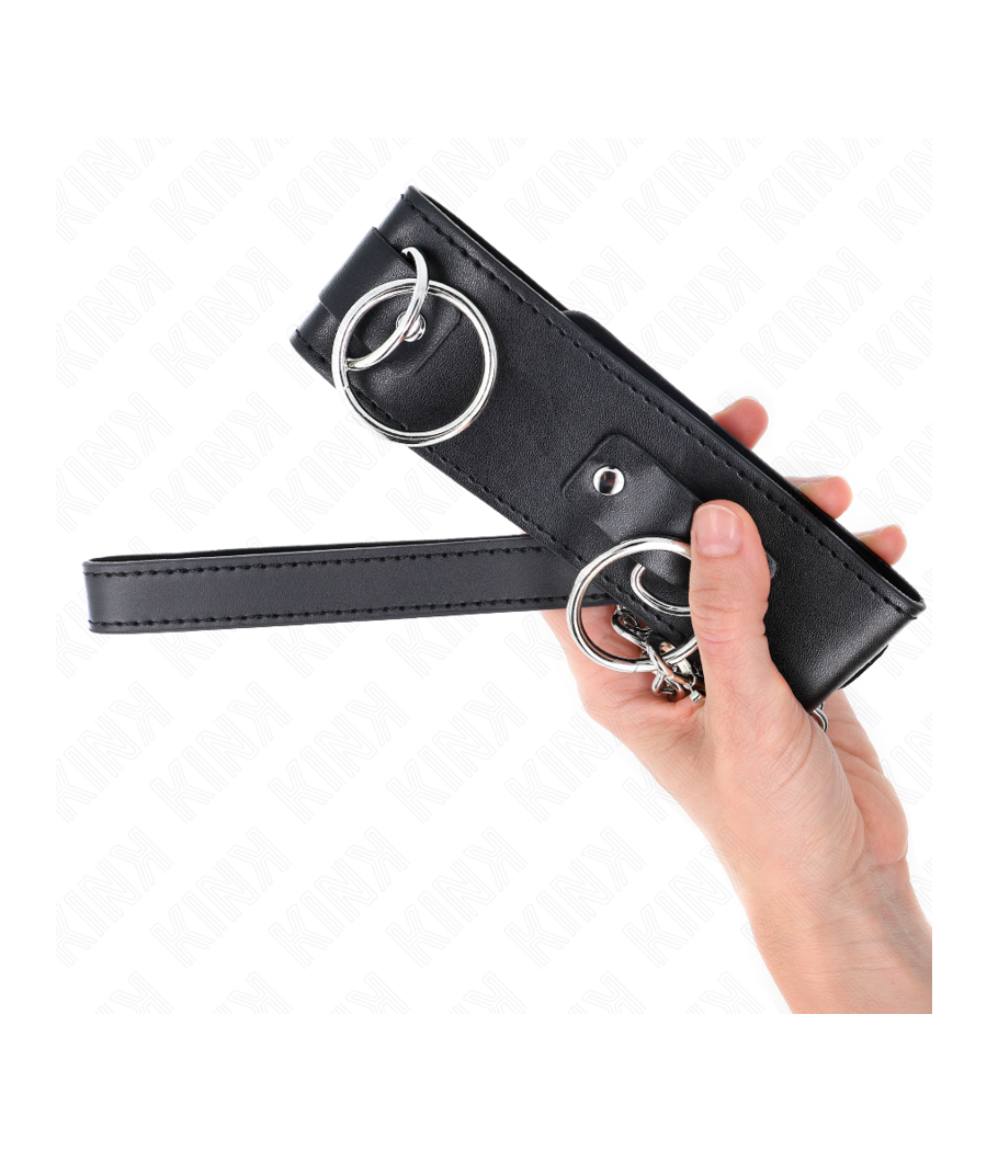 KINK - HALSKETTE MIT LEINE 65 CM 3 RING MODELL 2 VERSTELLBAR 36-43 CM X 5 CM