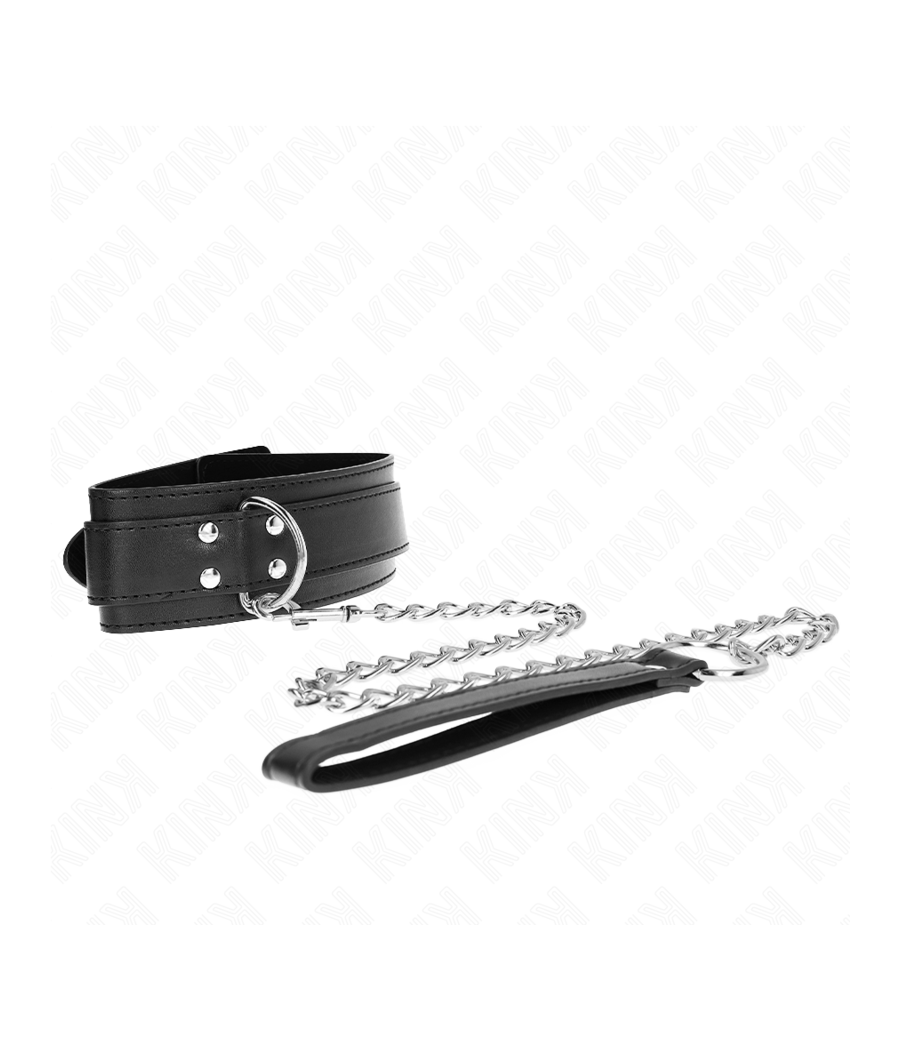 KINK - COLAR COM ALÇA 65 CM FIVELAS PRATA AJUSTÁVEIS 33-46 CM X 5,5 CM