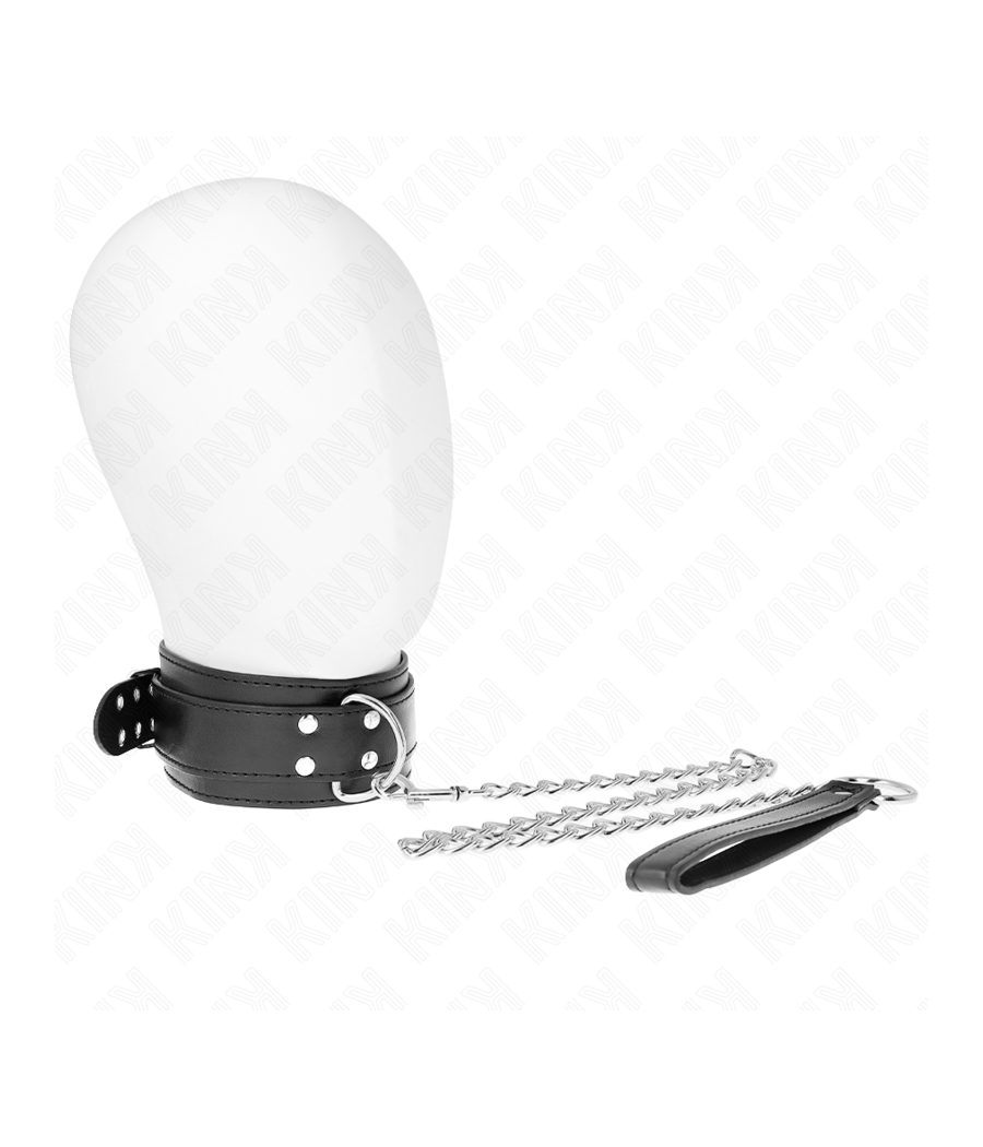 KINK - COLAR COM ALÇA 65 CM FIVELAS PRATA AJUSTÁVEIS 33-46 CM X 5,5 CM