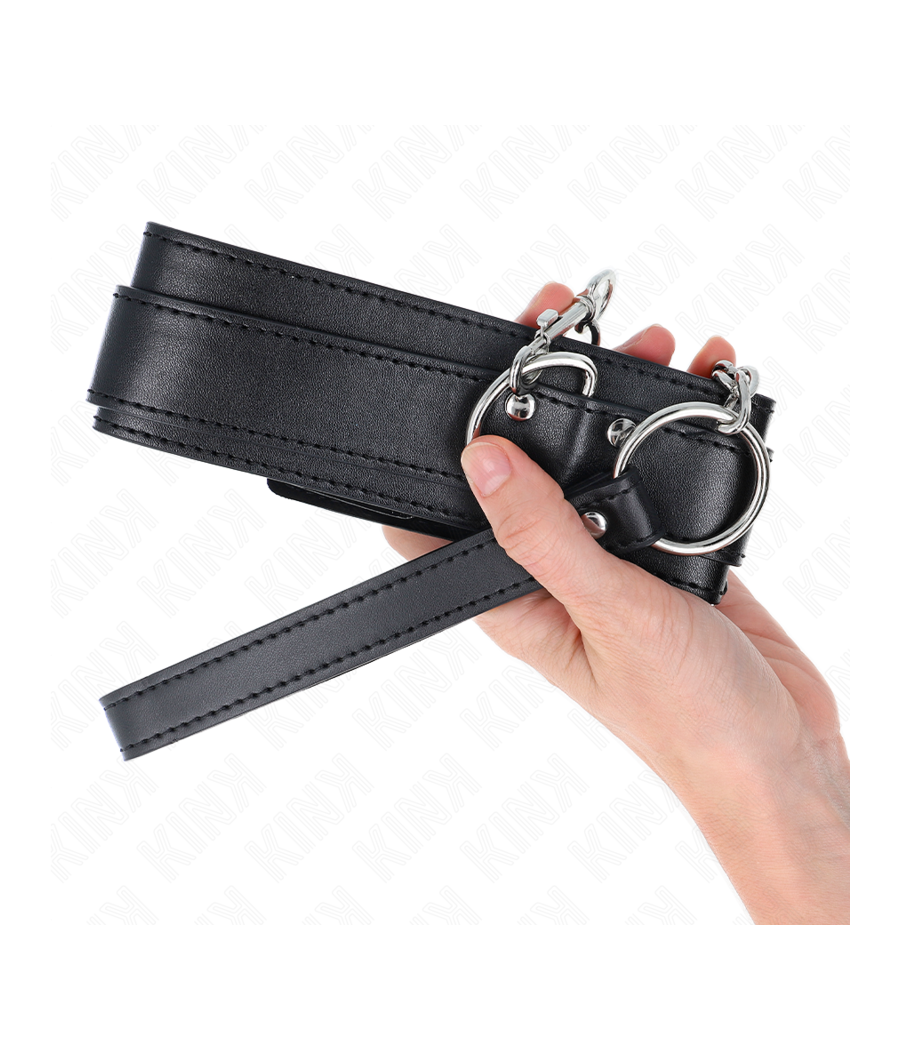 KINK - NECKLACE WITH STRAP 65 CM SILVER BUCKLES ADJUSTABLE 33-46 CM X 5.5 CM