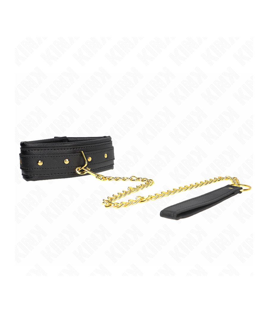 KINK - COLAR COM ESPONJA ALÇA DE IMITAÇÃO DE COURO MODELO 1 AJUSTÁVEL 37-54 CM X 3 CM