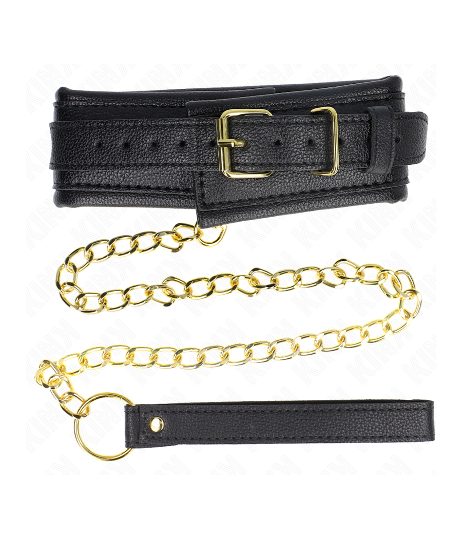 KINK - NECKLACE WITH SPONGE IMITATION LEATHER STRAP MODEL 1 ADJUSTABLE 37-54 CM X 3 CM