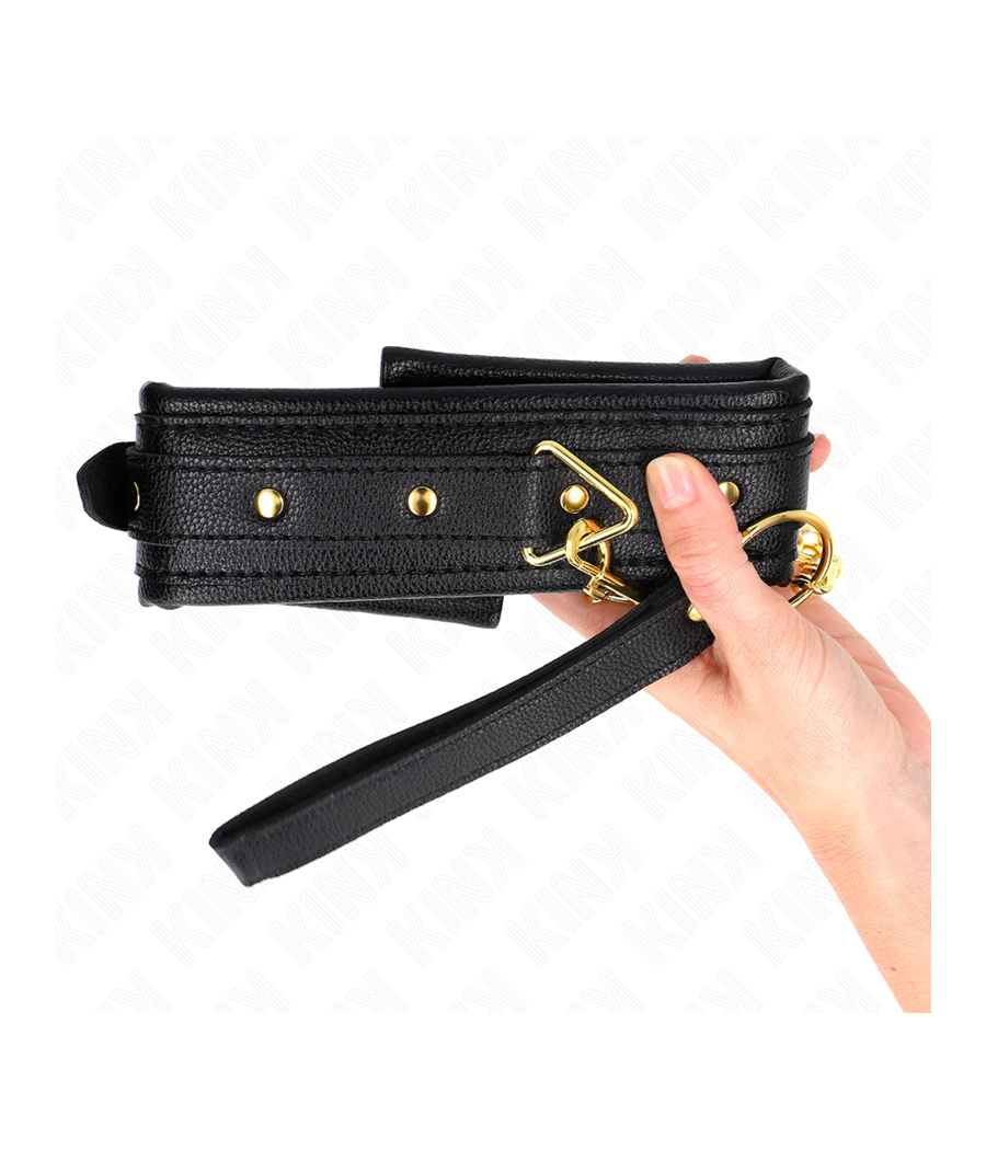 KINK - COLAR COM ESPONJA ALÇA DE IMITAÇÃO DE COURO MODELO 1 AJUSTÁVEL 37-54 CM X 3 CM