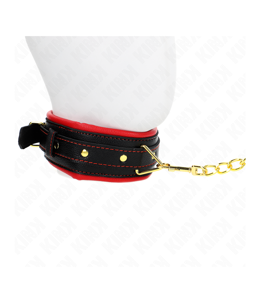 KINK - COLLAR CON CORREA ESPONJA IMITACIÓN CUERO MODELO 2 AJUSTABLE 37-54 CM X 3 CM