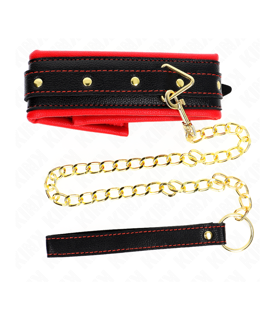 KINK - COLLAR CON CORREA ESPONJA IMITACIÓN CUERO MODELO 2 AJUSTABLE 37-54 CM X 3 CM