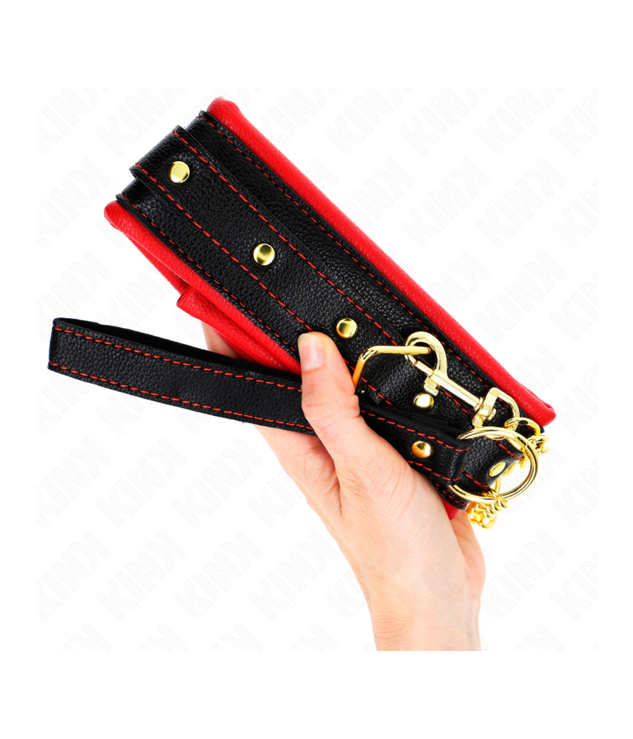 KINK - COLLAR CON CORREA ESPONJA IMITACIÓN CUERO MODELO 2 AJUSTABLE 37-54 CM X 3 CM