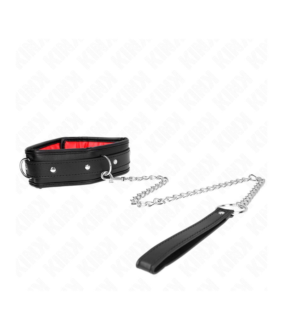 KINK - NECKLACE WITH SPONGE IMITATION LEATHER STRAP MODEL 3 ADJUSTABLE 37-54 CM X 3 CM