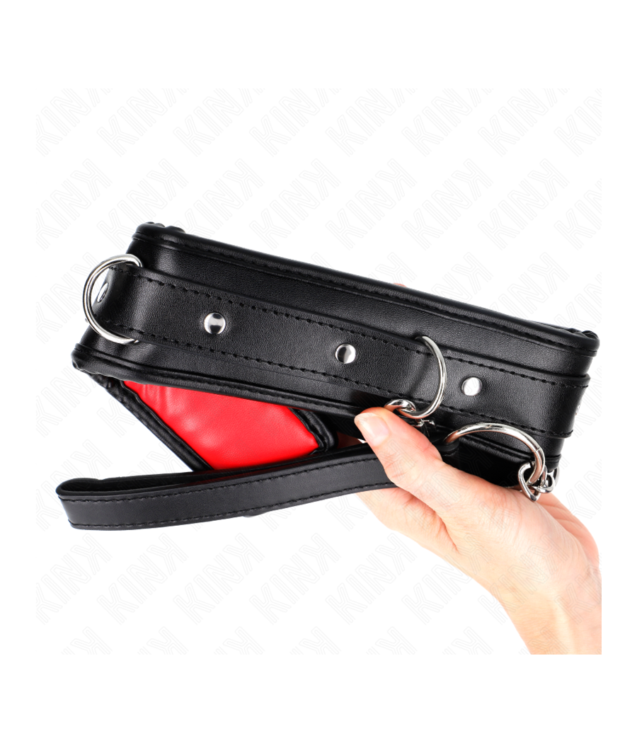 KINK - COLAR COM ESPONJA ALÇA DE IMITAÇÃO DE COURO MODELO 3 AJUSTÁVEL 37-54 CM X 3 CM