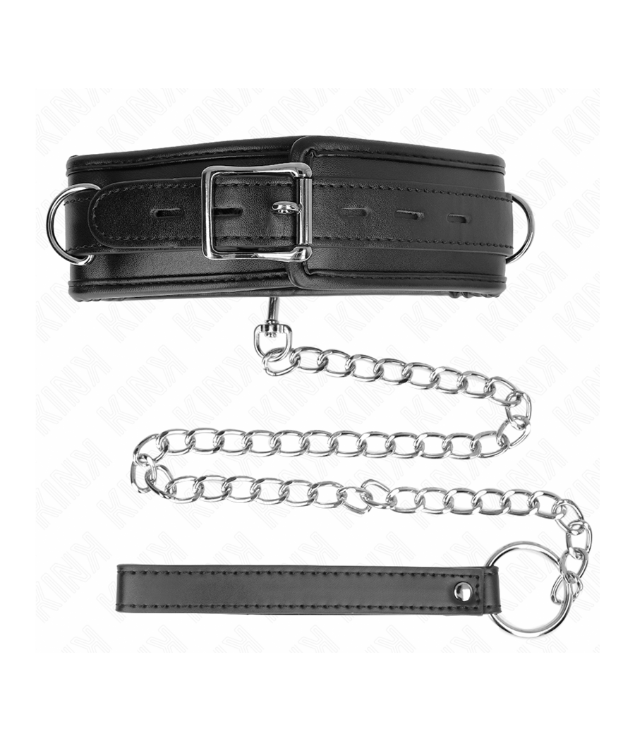 KINK - HALSKETTE MIT SCHWAMMKUNSTLEDERBAND MODELL 3 VERSTELLBAR 37-54 CM X 3 CM