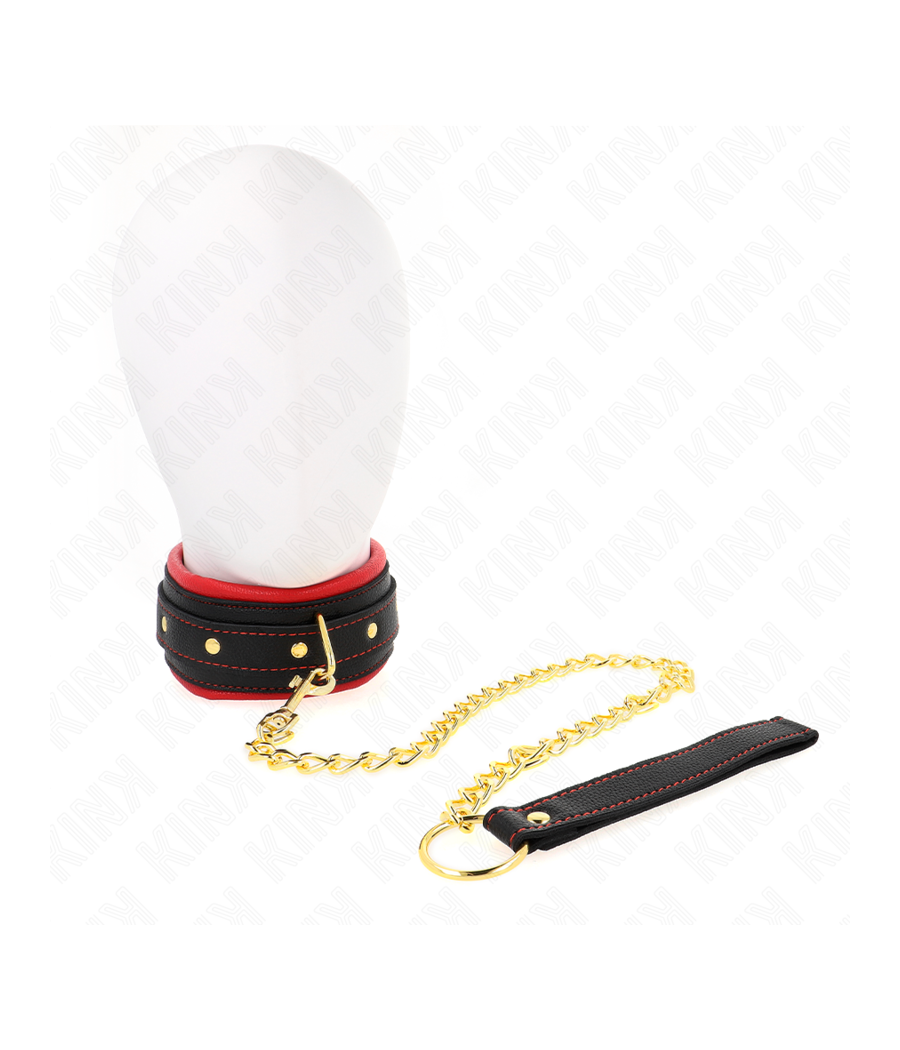 KINK - COLLARE CON GUINZAGLIO IN TESSUTO TINTO REGOLABILE 33-48 CM X 5,7 CM