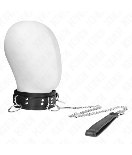 KINK - COLLANA SCHIAVITÙ 3 ANELLI CON CINTURINO 80 CM 53 X 5 CM