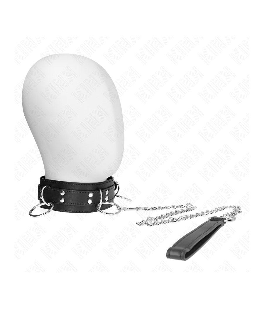 KINK - 3 RING SLAVERY NECKLACE WITH STRAP 80 CM 53 X 5 CM