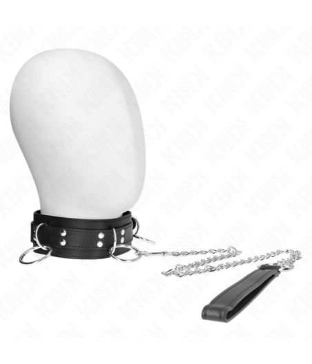 KINK - COLLAR CON CORREA 80 CM ESCLAVITUD 3 ANILLOS 53 X 5 CM