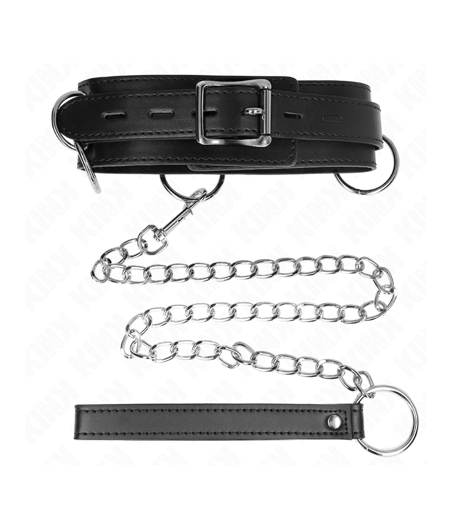 KINK - COLLANA SCHIAVITÙ 3 ANELLI CON CINTURINO 80 CM 53 X 5 CM