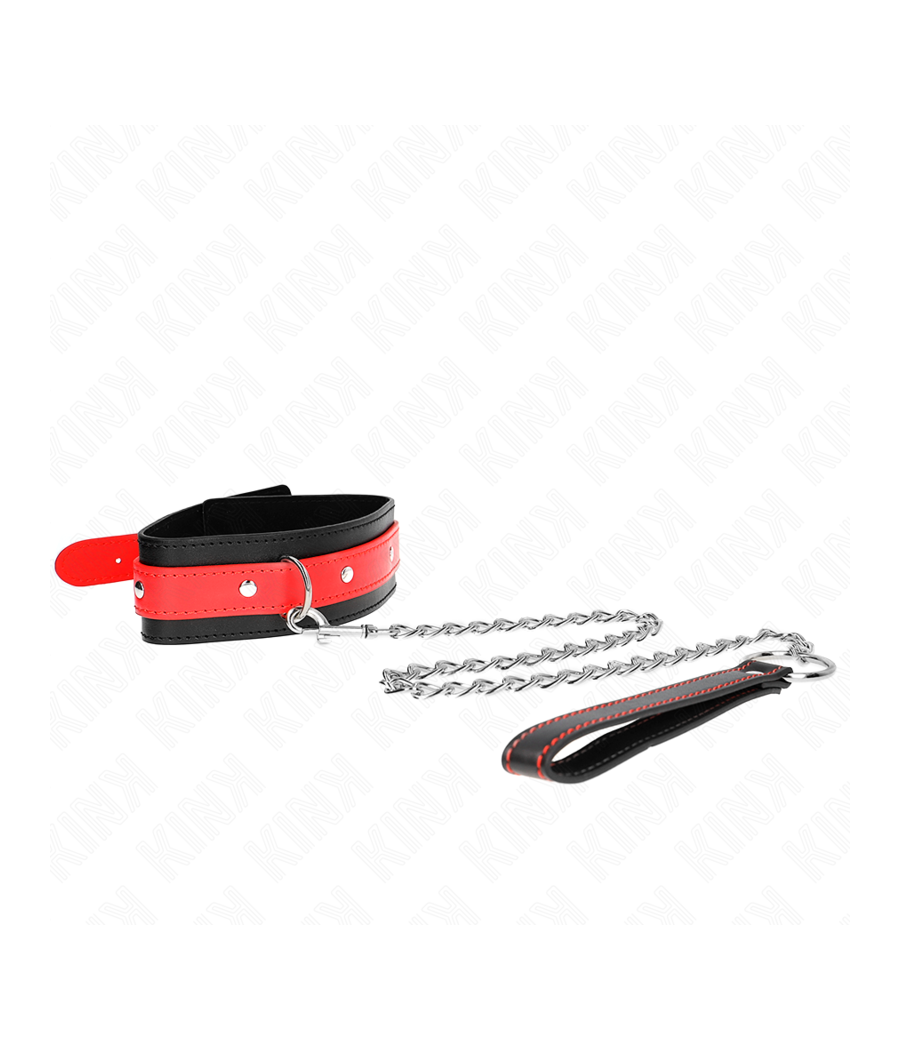 KINK - HALSKETTE MIT ROTEM BAND 65 CM VERSTELLBAR 36-43 CM X 5 CM