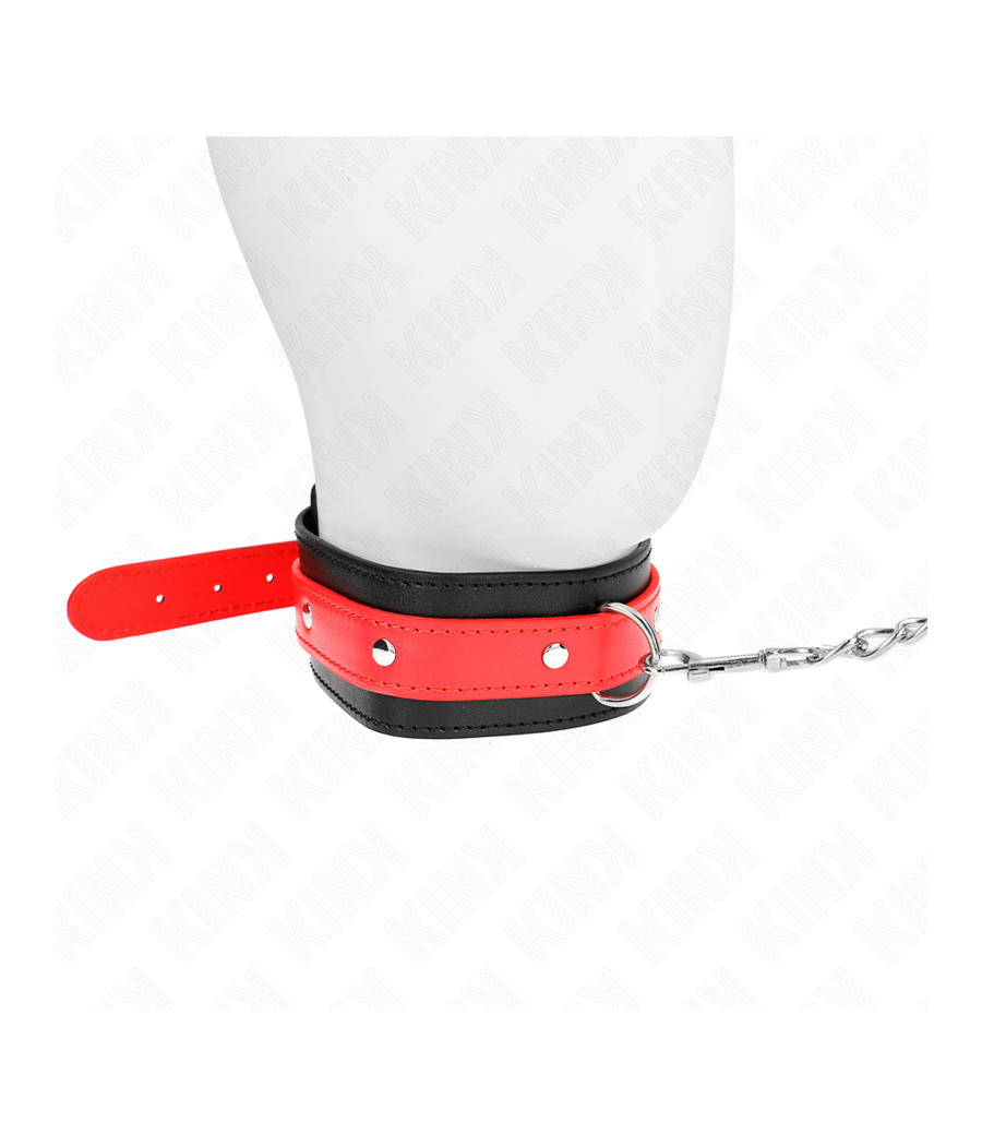 KINK - COLLIER AVEC BRACELET ROUGE 65 CM AJUSTABLE 36-43 CM X 5 CM