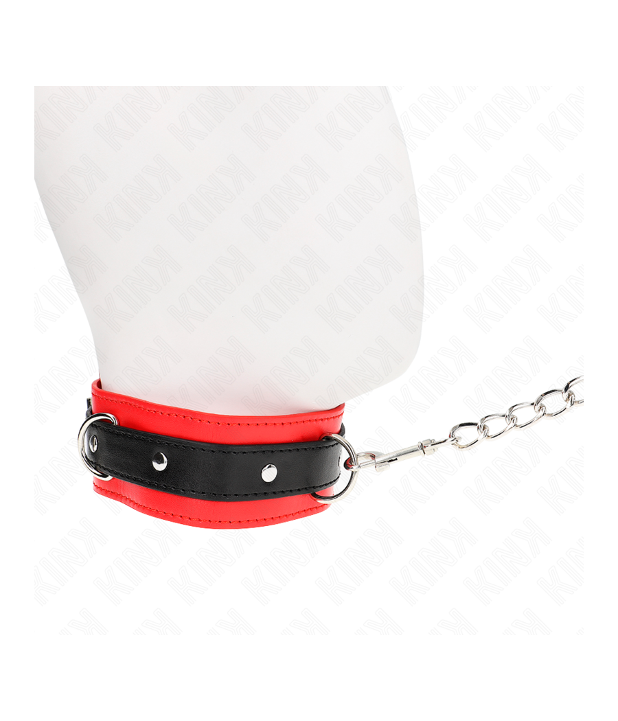KINK - COLAR MODELO BÁSICO COM TRELA 65 CM MODELO 3 VERMELHO 53 X 5 CM