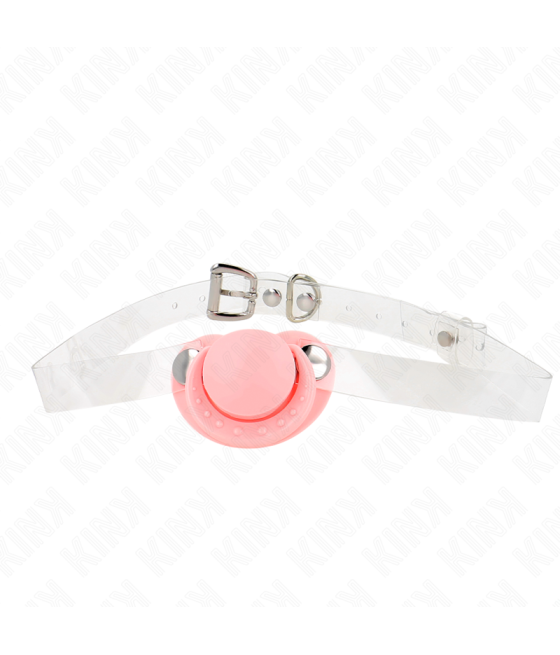 KINK - PINK PACIFIER SHAPED GAG 5.5 x 4 CM ADJUSTABLE 43-60 CM
