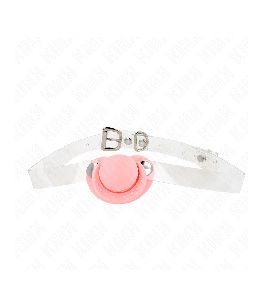 KINK - MORDAZA FORMA CHUPETE 5.5 x 4 CM ROSA AJUSTABLE 43-60 CM