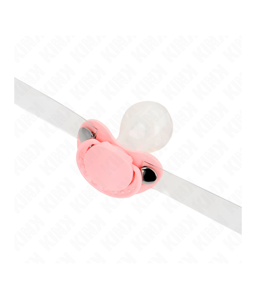 KINK - BAVAGLIO A FORMA DI CIUCCIO ROSA 5.5 x 4 CM REGOLABILE 43-60 CM