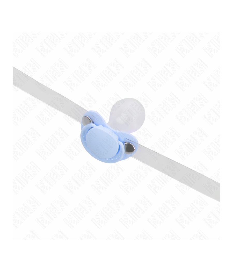 KINK - MORDAZA FORMA CHUPETE 5.5 x 4 CM CELESTE AJUSTABLE 43-60 CM