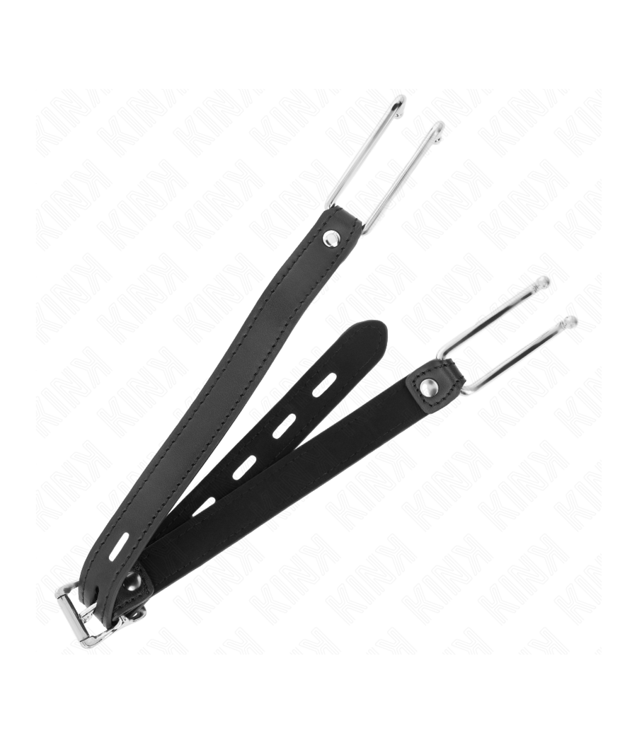 KINK - METAL HOOK GAG 11.5 CM WITH LEATHERETTE STRAP ADJUSTABLE 39-58 CM X 2 CM